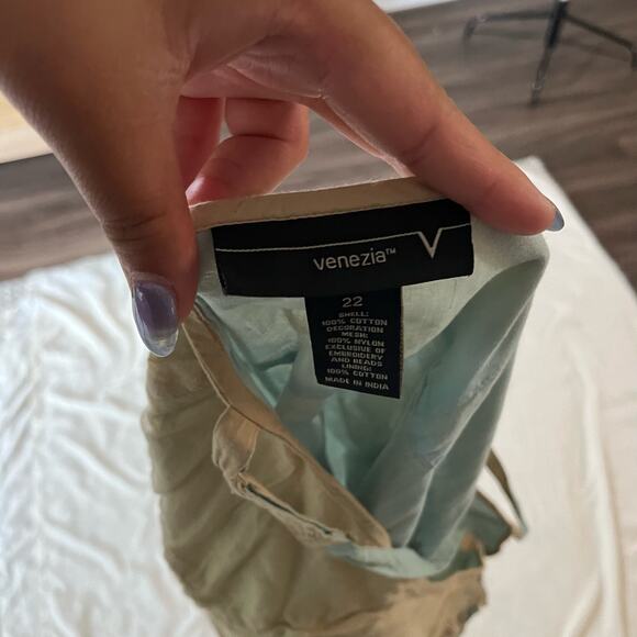 Vtg Y2K 2000s Plus Mesh Overlay Tank Top Floral Embroidery Beaded Wmns 22 - Picture 4 of 5